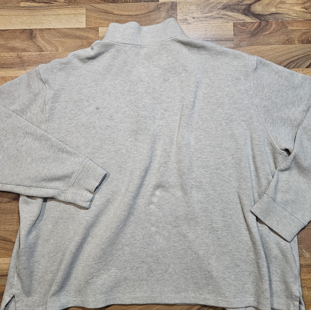 Polo Ralph Lauren Men’s 3XB Quarter Zip Mock Neck Sweatshirt Gray Big & Tall - Picture 7 of 7